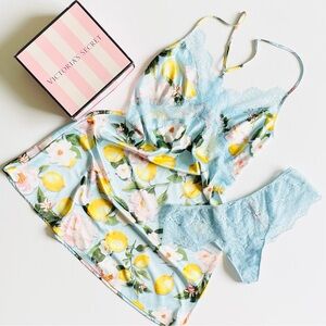 SMALL MEDIUM Victoria’s Secret blue sip lingerie set
